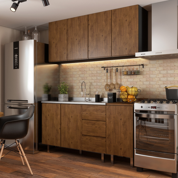 Cozinha e lavanderia modular Spring pequena