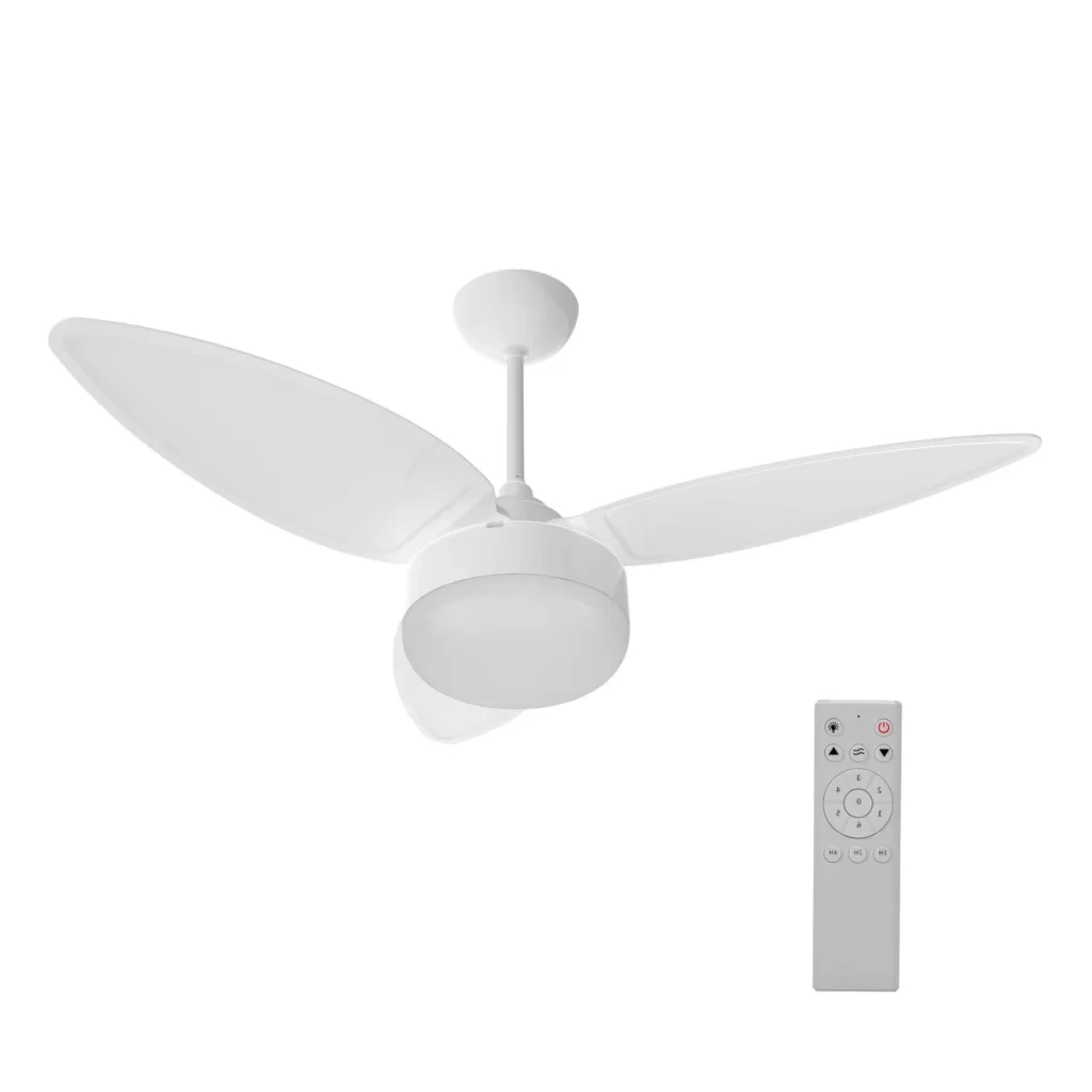 Imagem do ventilador de Teto com Controle Remoto Easy Eco Inverter 3 Pás 105 cm Branco Bivolt Ventisol.