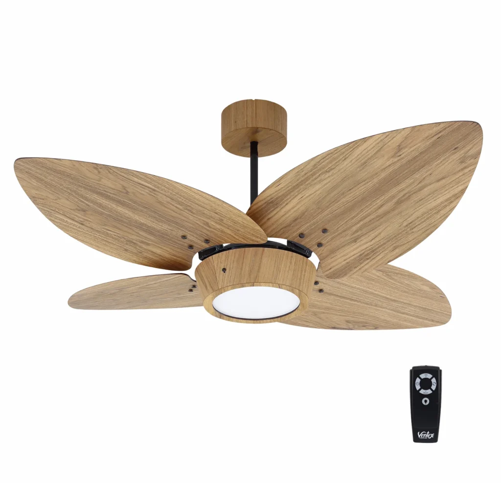Imagem do ventilador de teto com controle remoto marrom Jeri