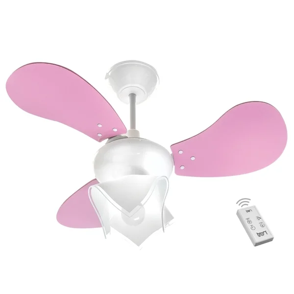Imagem do ventilador de teto Grécia Rosa com Controle.