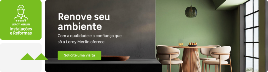 Banner do serviço de pintura da Leroy Merlin