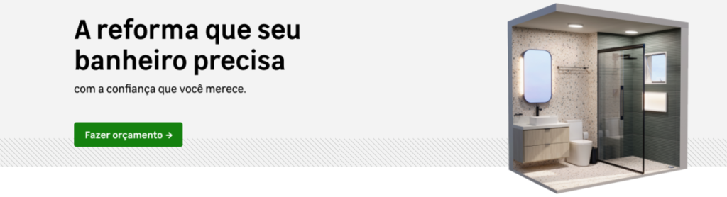 Bnner de reforma de banheiro da Leroy Merlin.