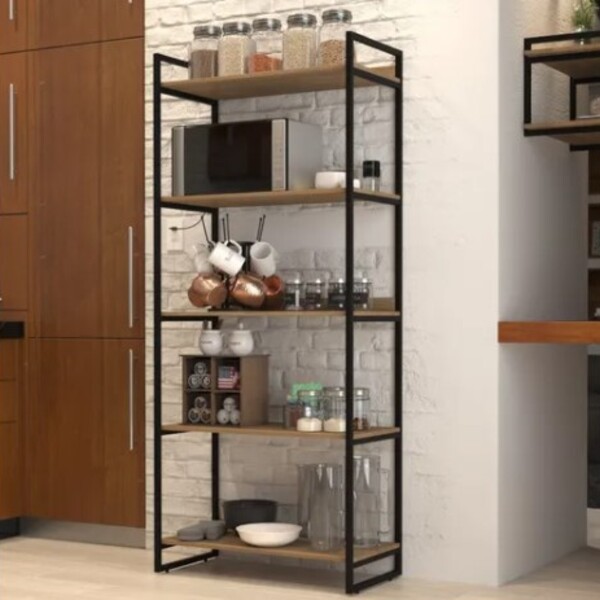 Armario de cozinha estilo industrial: Armário de Aço Preto