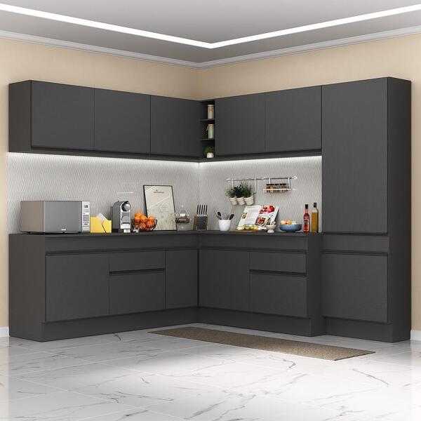 Cozinha clean: Armário de Cozinha Completa de Canto