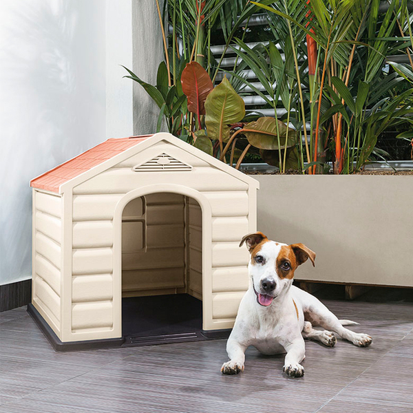 Casa confortável para Pet: Casinha Pet Para Cachorro Pequena Plástico Multicolor Rimax