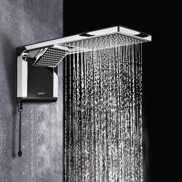 Como instalar chuveiro Lorenzetti Acqua Duo: Chuveiro Eletrônico Acqua Duo Preto e Cromado Lorenzetti (220V 6800W)
