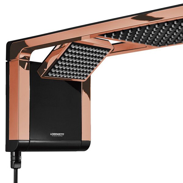 Chuveiro Lorenzetti Acqua Duo: Chuveiro Lorenzetti Acqua Duo Ultra Eletrônico Preto/rose Gold