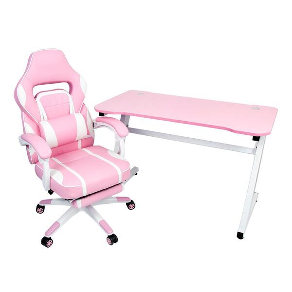 tons de rosa: Conjunto de mesa e cadeira gamer Pelegrin Rosa