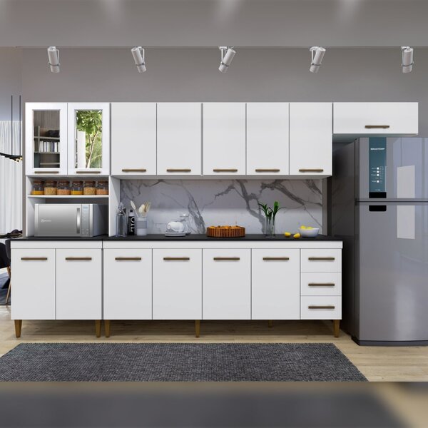Cozinha clean: Cozinha com Vidro Reflecta