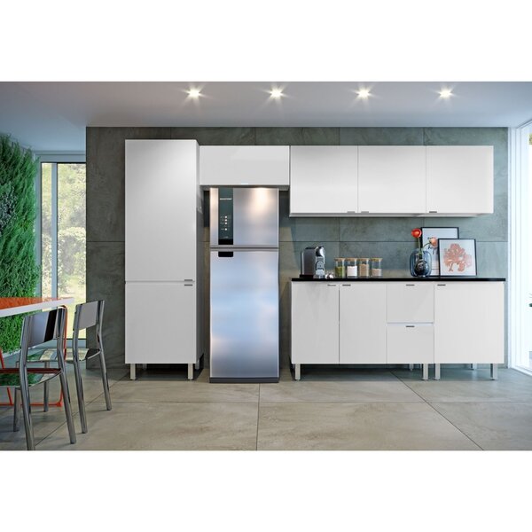 Cozinha clean: Cozinha Completa 6 Peças Metalli Branco