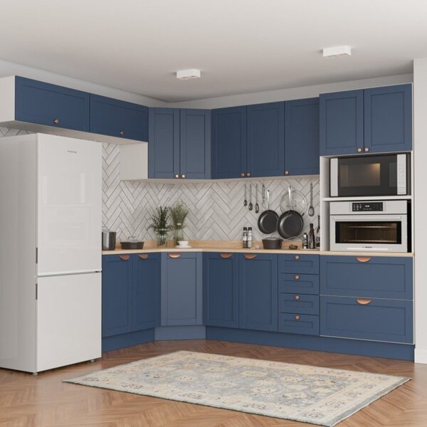Armários de cozinha azul: Cozinha modulada 8 peças