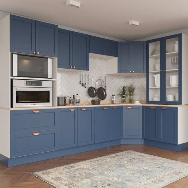 Armários de cozinha azul: Cozinha modulada 9 peças
