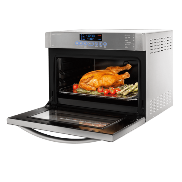 Forno Elétrico De Bancada Electrolux 44 Litros Inox com frango assado