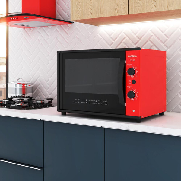 Forno elétrico de bancada: cozinha com Forno Nardelli de bancada