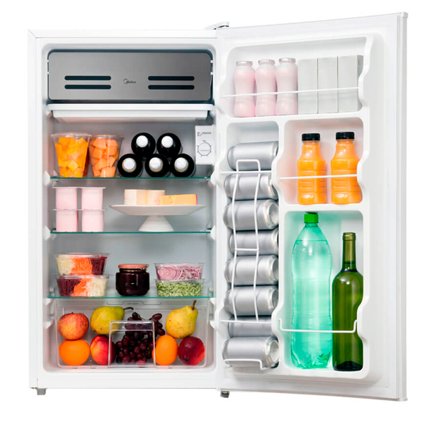 Frigobar 93 litros Midea, branco.
