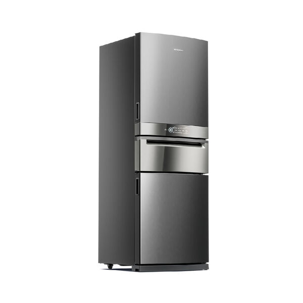Geladeira 2 portas Brastemp: Geladeira Brastemp Inverse 3 Frost Free 419 Litros Cor Inox Com Freeze Control