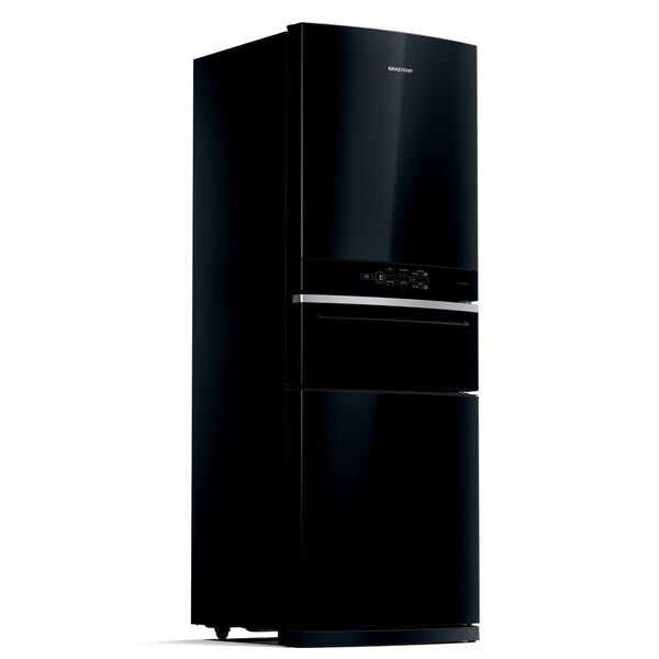 Geladeira 2 portas Brastemp: Geladeira Brastemp Inverse 3 Frost Free 419 Litros Cor Preta Com Freeze Control Pro