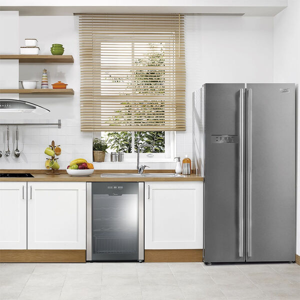 como limpar geladeira inox: Geladeira Inox Midea Side By Side 528 L