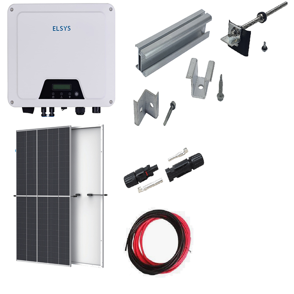 placas fotovoltaicas: Kit Placa Solar On-Grid para Telhado de Fibrocimento Elysis 20 Módulos
