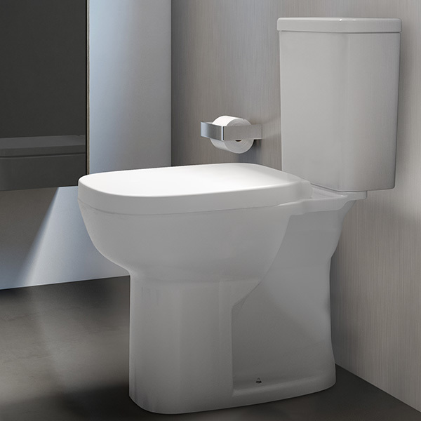 Kit vaso sanitário: representação de vaso sanitário com caixa acoplada Debba Square Roca instalado