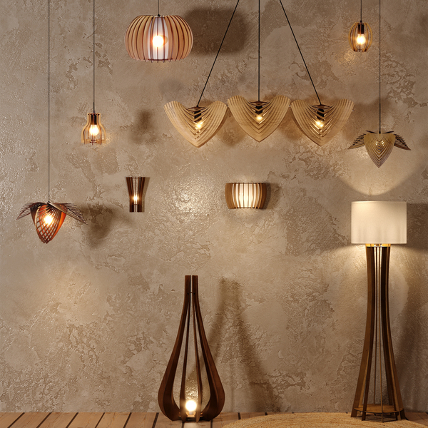 iluminação decorativa: Luminária de Chão em MDF Ana Maria
