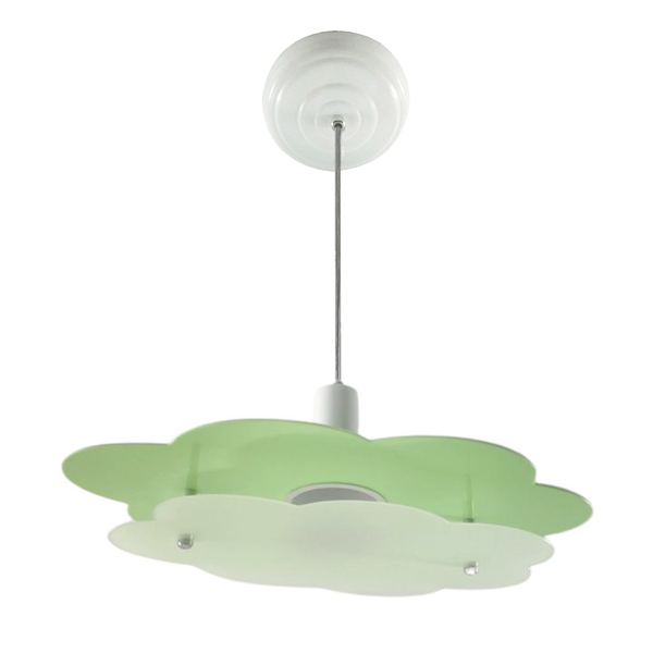 luminárias criativas: luminária infantil pendente nuvem verde
