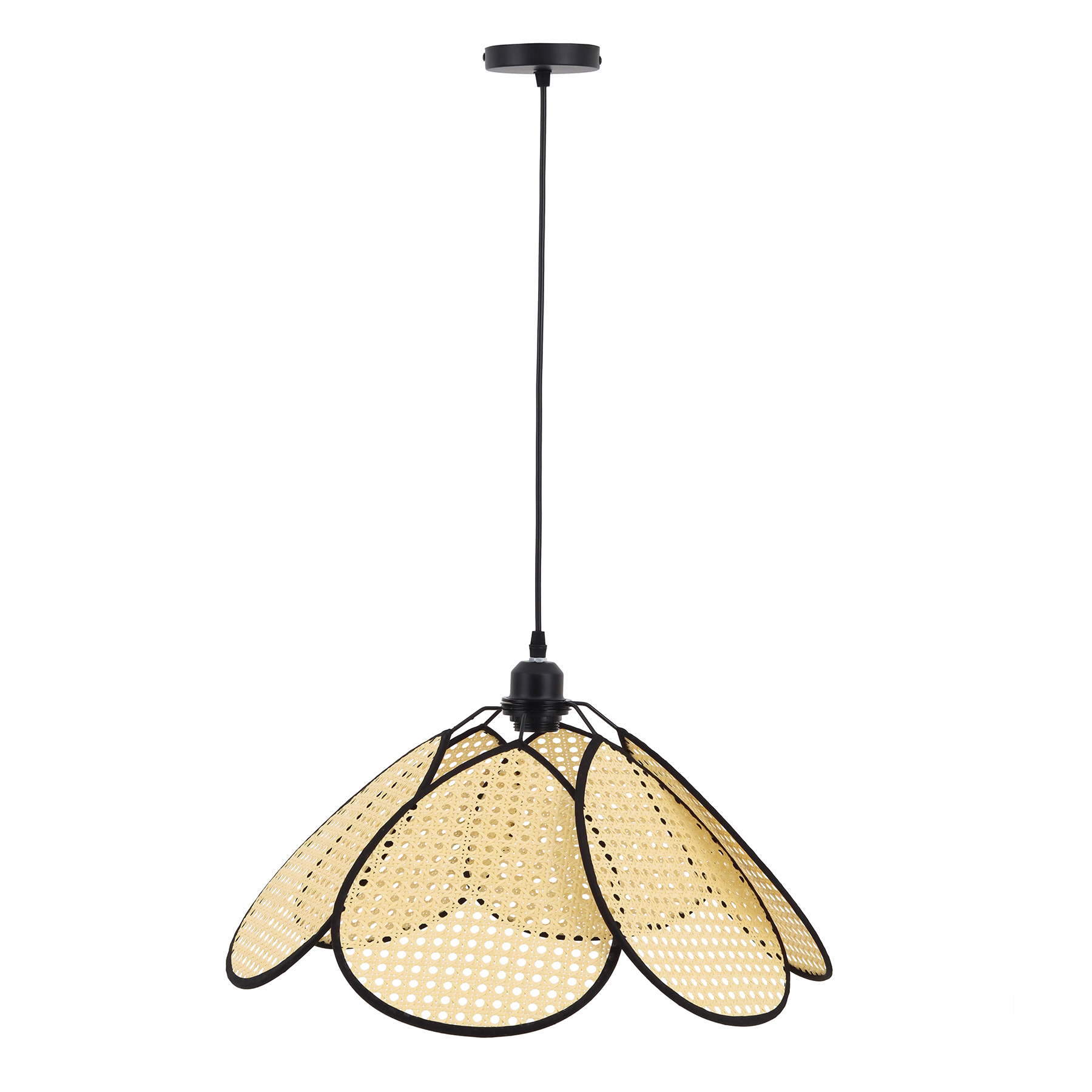 iluminação decorativa: Pendente de pétalas com 1 lâmpada Vime Rattan