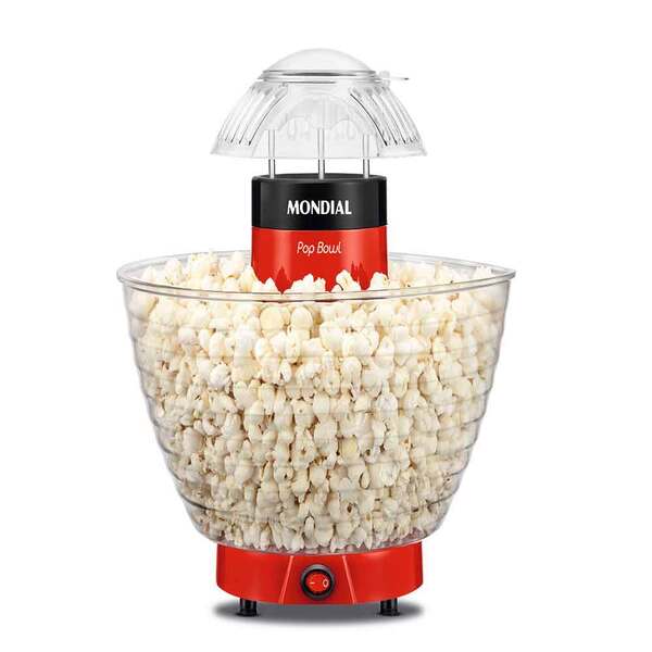 como fazer pipoca na pipoqueira elétrica: Pipoqueira Pop Bowl 127v Vermelho Mondial