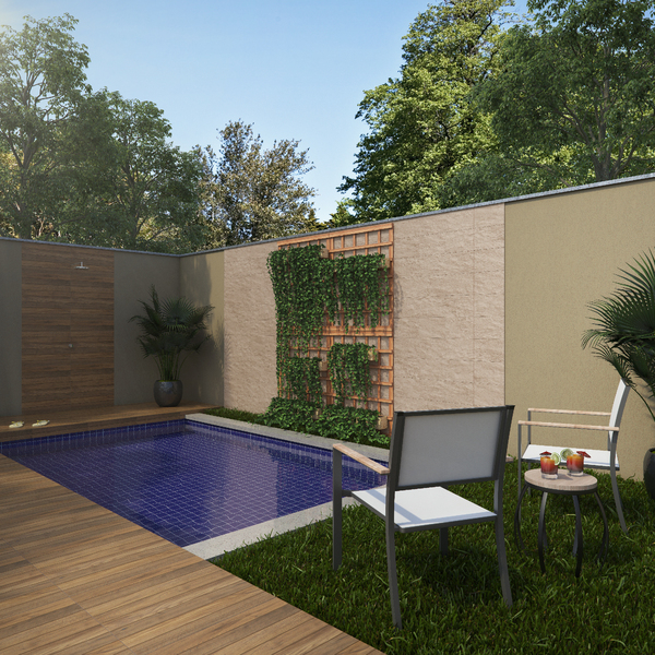 melhor piso para area de churrasqueira: Piso Cerâmico Externo Acetinado Native Brown 60,5x60,5cm em área de piscina