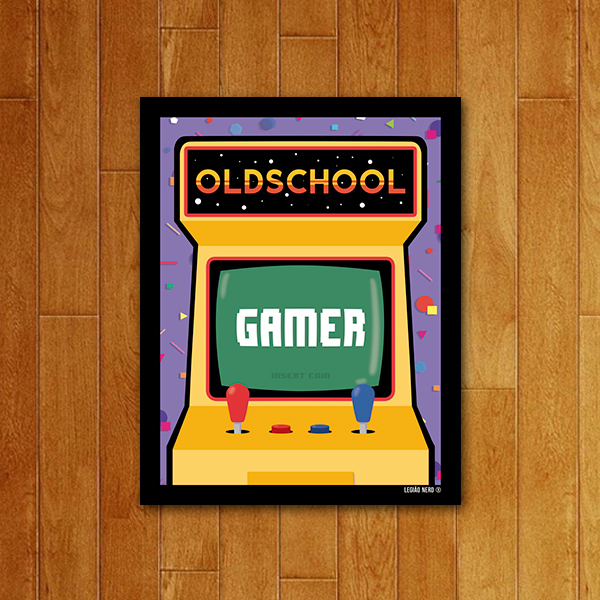 dia do gamer: placa decorativa oldschool