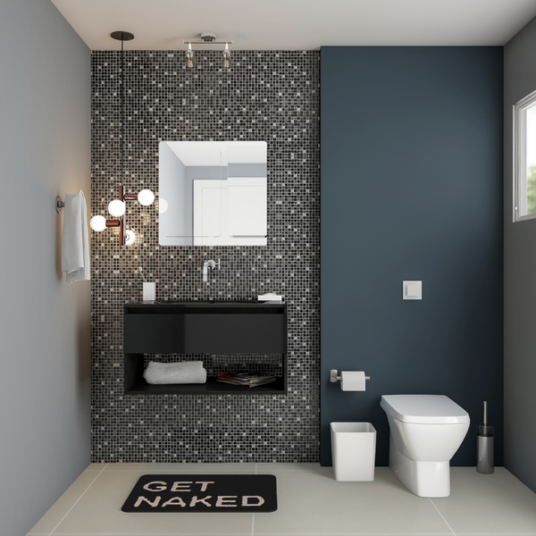 Porcelanato na parede banheiro: banheiro com Porcelanato Valencia Lux Artens