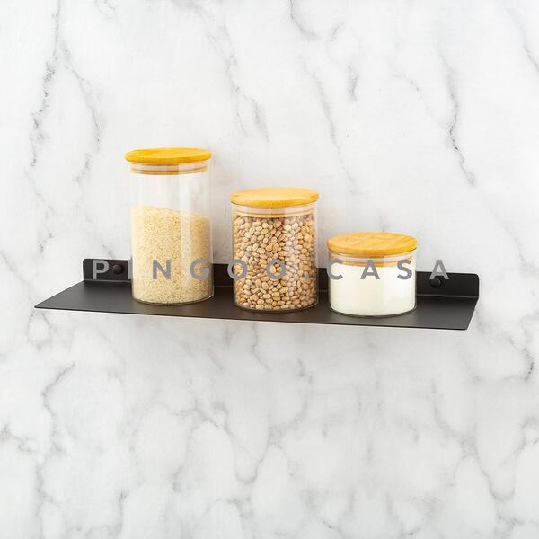 Como organizar uma cozinha pequena pingoo.casa: Prateleira Inox para Cozinha Guará Preta