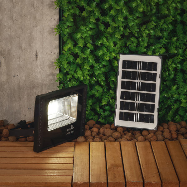 refletor com placa solar: refletor solar led luz branca