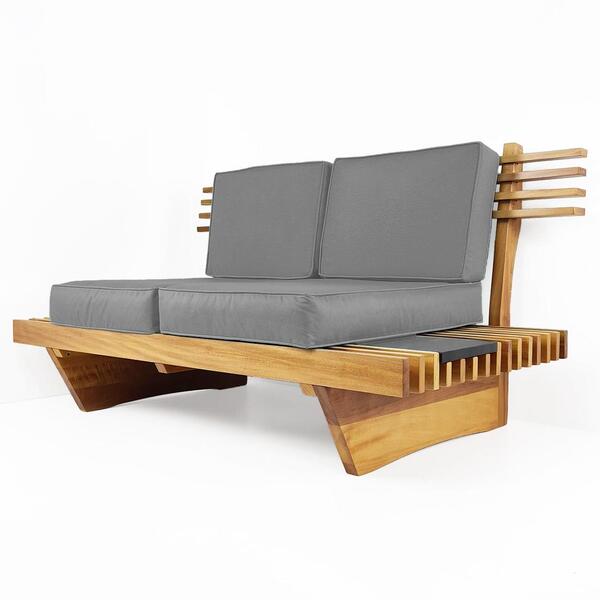 Sofá estilo industrial: Sofá Xangai de Madeira Nobre