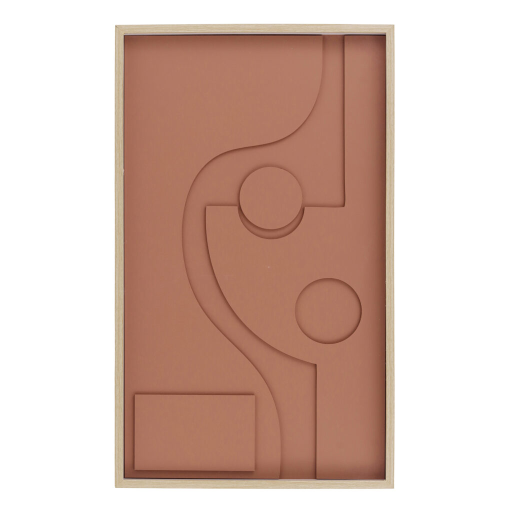 Quadro Decorativo Abstrato 3D Terracota